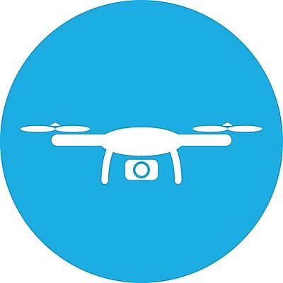 EPS 해외이미지 일러스트 하늘 파란색 카메라 원형 플랫 드론 해외202004 해외일러스트 도형 컬러 전자제품 파일형식 벡터 이미지허브