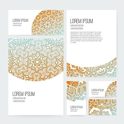 EPS 해외이미지 템플릿 디자인 종이 백그라운드 컨셉 꽃무늬 일러스트 비즈니스 명함 그래픽 장식 세트 공백 수확 화려 고급 레이아웃 복고 엘리먼트 스타일 해외202004 해외일러스트 꽃 무늬 농업 파일형식 벡터 이미지허브