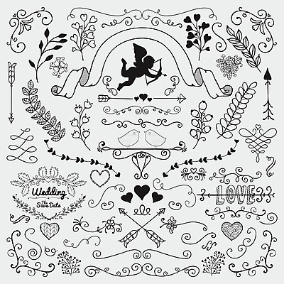 EPS 해외이미지 클립아트 리본 일러스트 천사 화살 사람없음 하트 스케치 그림 큐피드 스타일 해외202004 해외일러스트 모양 미술 파일형식 벡터 이미지허브