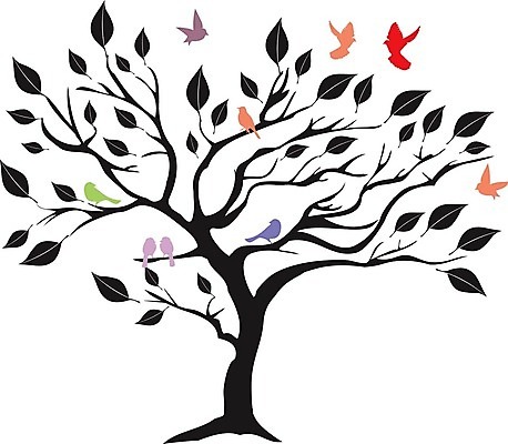 EPS 해외이미지 나무 잎 일러스트 조류 추상 사람없음 해외202004 해외일러스트 식물 동물 무늬 파일형식 벡터 이미지허브