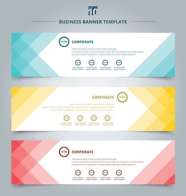 EPS 해외이미지 디자인 배너 가로배너 분홍색 일러스트 추상 사람없음 그래픽 파란색 세트 노란색 해외202004 해외일러스트 컬러 무늬 가로 파일형식 벡터 이미지허브
