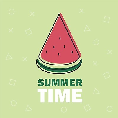 EPS 해외이미지 일러스트 단면 수박 타이포그라피 사람없음 빨간색 초록색 라인아트 그림 해외202004 해외일러스트 문자 선 컬러 과일 파일형식 벡터 이미지허브