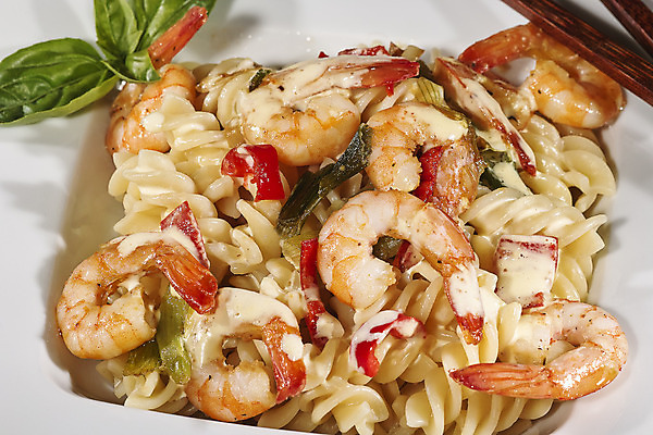 포토 JPG 해외이미지 접시 채소 새우 파프리카 사람없음 면 굽기 반죽 보케 부추 쪽파 해외202004 해외포토 식기 갑각류 구이 파 파일형식 이미지허브