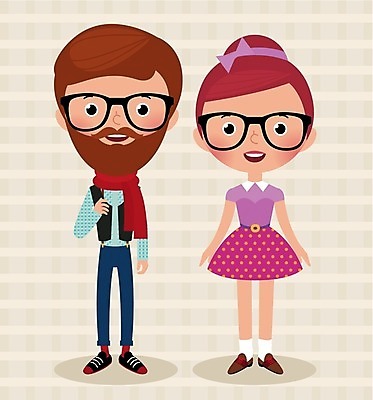 EPS 해외이미지 남자 안경 일러스트 소년 성인 10대 괴짜 힙스터 해외202004 해외일러스트 잡화 패션 어린이 컨셉 청소년 사람 파일형식 벡터 이미지허브