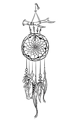 EPS 해외이미지 전통 일러스트 사람없음 장식 꿈 구슬 깃털 부적 드림캐쳐 해외202004 해외일러스트 파일형식 벡터 이미지허브
