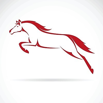 EPS 해외이미지 디자인 일러스트 추상 사람없음 빨간색 달리기 말_동물 심볼 윤곽 해외202004 해외일러스트 컬러 무늬 포유류 모션 파일형식 벡터 이미지허브