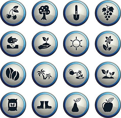 EPS 해외이미지 나무 식물 꽃 커피 가방 과일 일러스트 포도 부츠 씨앗 농작물 야자수 태양 물뿌리개 체리 사과 삽 심볼 물주기 묘목 작살 해외202004 해외일러스트 자연요소 잡화 음료 신발 농업 모션 파일형식 벡터 이미지허브