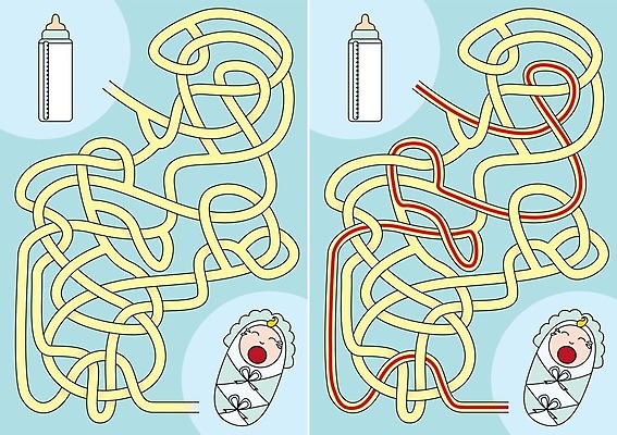 EPS 해외이미지 교육 길 일러스트 외침 우유 게임 아기 퍼즐 만화 배고픔 그림 미로 해결 구성 쉬운 해외202004 해외일러스트 놀이 유제품 사람 소리 파일형식 벡터 이미지허브