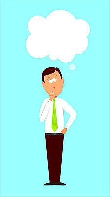 EPS 해외이미지 남자 생각 일러스트 비즈니스 상상 아이디어 창조 직장인 비즈니스맨 질문 해외202004 해외일러스트 직업 컨셉 사람 파일형식 벡터 이미지허브