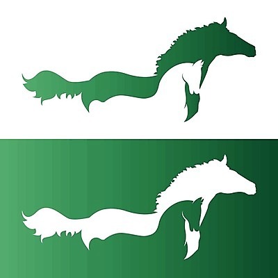 EPS 해외이미지 디자인 일러스트 추상 사람없음 초록색 말_동물 심볼 윤곽 해외202004 해외일러스트 컬러 무늬 포유류 파일형식 벡터 이미지허브