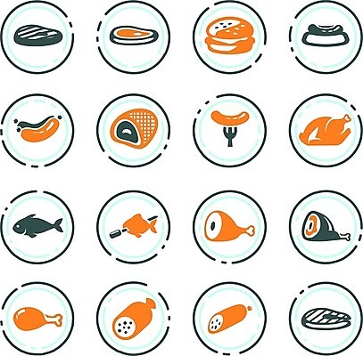EPS 해외이미지 디자인 커피 음료 음식 일러스트 육류 돼지고기 어류 스테이크 그래픽 컵 세트 픽토그램 주방 식당 와인 검은색 식사 저녁식사 치킨 소고기 껍질 흰색 돼지 소시지 개 맛 아침식사 바비큐 심볼 사인 햄 베이컨 양고기 칠면조 바비큐립 점심식사 고립 단백질 살라미 암탉 페퍼로니 해외202004 해외일러스트 식기 컬러 컨셉 식재료 포유류 조류 주류 서양음식 상점 수중동물 닭 가공식품 암컷 닭고기요리 영양소 파일형식 벡터 동물 이미지허브