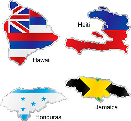 EPS 해외이미지 모양 지도 돈 일러스트 미국 깃발 심볼 하와이 고립 온두라스 자메이카 전국 해외202004 해외일러스트 북아메리카 중앙아메리카 재산 파일형식 벡터 이미지허브
