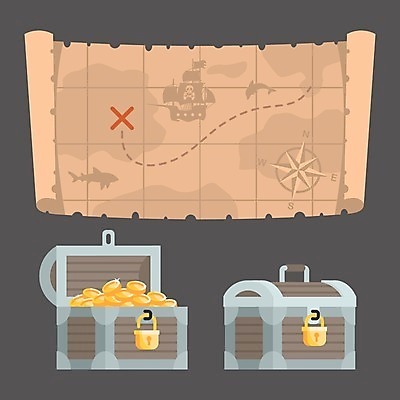 EPS 해외이미지 캐릭터 디자인 바다 컨셉 지도 일러스트 아이디어 미술 그래픽 세트 오픈 황금 만화 땅 가득함 오브젝트 그림 클립 해적 보물 궤 마스코트 캐리커처 스타일 해외202004 해외일러스트 일러캐릭터 문화예술 도둑 파일형식 벡터 이미지허브