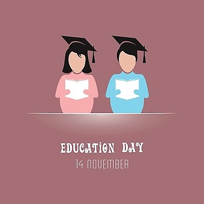 EPS 해외이미지 여자 교육 남자 행복 일러스트 학사모 들기 상반신 성인 두명 책 빨간색 축하 성인만 해외202004 해외일러스트 모자_잡화 감정 컬러 컨셉 졸업 모션 사람 파일형식 벡터 이미지허브