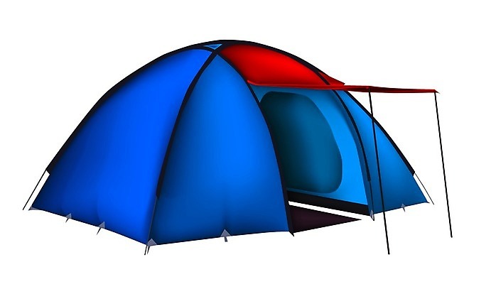 EPS 해외이미지 일러스트 텐트 사람없음 파란색 캠핑 해외일러스트 컬러 레저 캠핑도구 파일형식 벡터 이미지허브