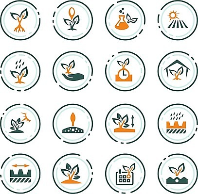 EPS 해외이미지 나무 식물 디자인 꽃 음식 잎 꽃무늬 밭 일러스트 자연 씨앗 물 세트 픽토그램 정원 흙 봄 성장 가을 낟알 삽 심볼 유기농 원예 분무기 땅파기 모종 파종 해외202004 해외일러스트 자연요소 웰빙 계절 무늬 농업 취미 농사 생태계 파일형식 벡터 이미지허브
