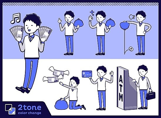 EPS 해외이미지 전신 남자 돈 생각 일러스트 들기 여러명 성인 금융 경제 파란색 세트 범죄 선택 OK 종업원 직원 즐거움 서비스 판매원 동전지갑 ATM 성인남자만 해외202004 해외일러스트 직업 감정 컬러 다수 컨셉 모션 사람 손짓 지갑 재산 남자만 성인만 파일형식 벡터 이미지허브