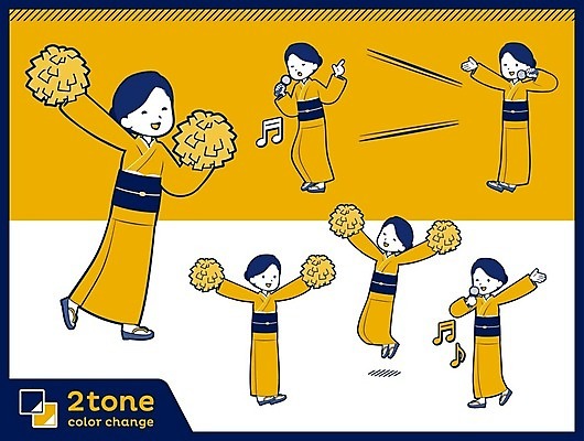 EPS 해외이미지 전신 여자 음표 일러스트 노래 응원 아이디어 여러명 성인 세트 노란색 점프 축제 기모노 일본인 마이크 치어리더 응원수술 성인여자만 해외202004 해외일러스트 외국인 기호 음악 컬러 음향기기 다수 컨셉 모션 사람 동양인 응원용품 일본전통의상 여자만 성인만 파일형식 벡터 이미지허브