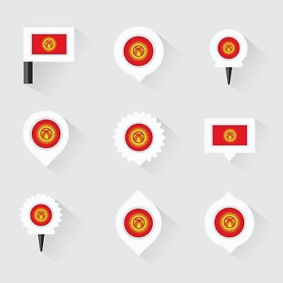 EPS 해외이미지 여행 지도 일러스트 벽지 주택 그림자 인포그래픽 깃발 플랫 작음 사인 검색 GPS 북마크 키르기스스탄 해외202004 해외일러스트 건물 크기 중앙아시아 파일형식 벡터 이미지허브