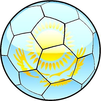 EPS 해외이미지 클립아트 스포츠 일러스트 공 축구 깃발 심볼 오브젝트 고립 카자흐스탄 해외202004 해외일러스트 아시아 구기 파일형식 벡터 이미지허브