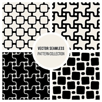 EPS 해외이미지 디자인 백그라운드 패턴 일러스트 추상 사람없음 세트 검은색 대칭 스타일 해외202004 해외일러스트 컬러 무늬 파일형식 벡터 이미지허브