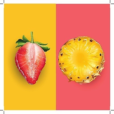 EPS 해외이미지 클립아트 분홍색 일러스트 딸기 디저트 사람없음 노란색 파인애플 해외202004 해외일러스트 음식 컬러 과일 열대과일 파일형식 벡터 이미지허브