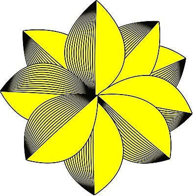 EPS 해외이미지 식물 꽃잎 꽃 꽃무늬 패턴 일러스트 자연 노란색 검은색 벚꽃 복고 심플 해외202004 해외일러스트 컬러 무늬 생태계 파일형식 벡터 이미지허브