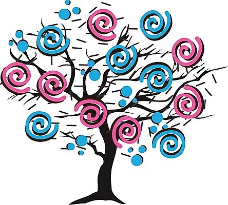 EPS 해외이미지 나무 일러스트 추상 사람없음 소용돌이무늬 해외202004 해외일러스트 식물 무늬 파일형식 벡터 이미지허브