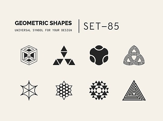 EPS 해외이미지 문양 디자인 선 일러스트 추상 사람없음 세트 삼각형 심볼 라인아트 심플 육각형 착시 착시효과 지오메트릭 해외202004 해외일러스트 도형 무늬 파일형식 벡터 효과 이미지허브