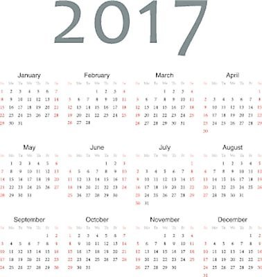 EPS 해외이미지 템플릿 디자인 영어 계절 유럽 종이 백그라운드 일러스트 비즈니스 이벤트 그래픽 빨간색 사무실 숫자 다이어리 달력 시간 신용카드 일주일 날짜 연도 심플 페이지 월 기본 엘리먼트 2017년 해외202004 해외일러스트 문자 나라 컬러 금융 사무용품 파일형식 벡터 이미지허브