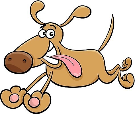 EPS 해외이미지 캐릭터 일러스트 사람없음 반려동물 달리기 갈색 귀여움 개 만화 해외일러스트 일러캐릭터 동물 컬러 컨셉 포유류 모션 파일형식 벡터 이미지허브