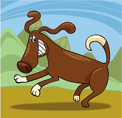 EPS 해외이미지 일러스트 사람없음 달리기 귀여움 강아지 만화 심플 해외202004 해외일러스트 컨셉 모션 반려동물 개 파일형식 벡터 이미지허브