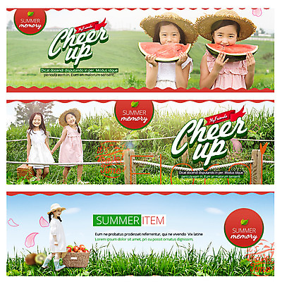 PSD 템플릿 모자 배너 계절 여자 어린이 웹템플릿 토마토 채소 과일 여름음식 수박 사람 동양인 여러명 여름 친구 소풍 바구니 한국인 농촌 체험학습 사과 웹배너 여자만 어린이만 소녀만 제철음식 제철과일 이미지템플릿 잡화 음식 다수 관계 인종 야외활동 시골 체험 제철 파일형식 여름_계절