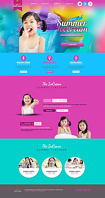 PSD 템플릿 여자 어린이 웹템플릿 가족 웹소스 디자인시안 사이트템플릿 회사홈페이지 아이스크림 동양인 여러명 여름 홈페이지 홈페이지시안 한국인 여자만 어린이만 이미지템플릿 계절 다수 관계 디저트 사람 인종 파일형식 편집소스