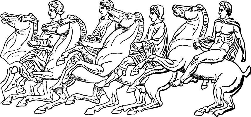 EPS 해외이미지 일러스트 승마 신화 그리스인 파르테논신전 해외202004 해외일러스트 서양인 스포츠 신전 파일형식 벡터 이미지허브