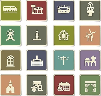 EPS 해외이미지 일러스트 공장 포도 주택 병원 교회 상점 경기장 커튼 신호등 극장 심볼 라디오 모스크 전차 격납고 해외202004 해외일러스트 육상교통 과일 스포츠시설 공업 의학 대중교통 건물 전자제품 이슬람교 파일형식 벡터 이미지허브