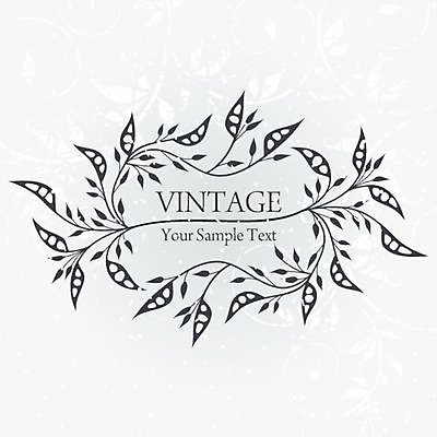 EPS 해외이미지 백그라운드 잎 일러스트 타이포그라피 사람없음 회색 빈티지 잎줄기 해외202004 해외일러스트 식물 문자 줄기 컬러 컨셉 파일형식 벡터 이미지허브