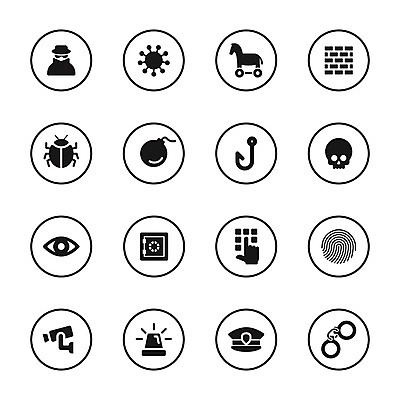 EPS 해외이미지 응시 벽 인터넷 일러스트 손가락 불 프레임 경비 안전 컴퓨터 세트 카메라 검은색 웹 원형 네트워크 플랫 바이러스 닫기 경찰 벌레 폭탄 손목시계 순환 보안 언론 해커 사이렌 스파이 스팸 악성코드 지문 해골모형 해외202004 해외일러스트 자연요소 도형 직업 손 시선 시계 컬러 곤충 장신구 모션 전자제품 모형 범죄 보호 폭발물 파일형식 벡터 이미지허브