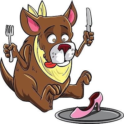 EPS 해외이미지 신발 일러스트 그래픽 개 만화 먹기 그림 해외202004 해외일러스트 포유류 모션 파일형식 벡터 이미지허브