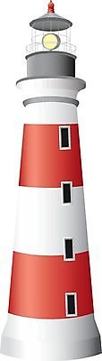 EPS 해외이미지 일러스트 등대 건물 빨간색 빛 탑 흰색 고립 해외202004 해외일러스트 건축물 컬러 파일형식 벡터 이미지허브