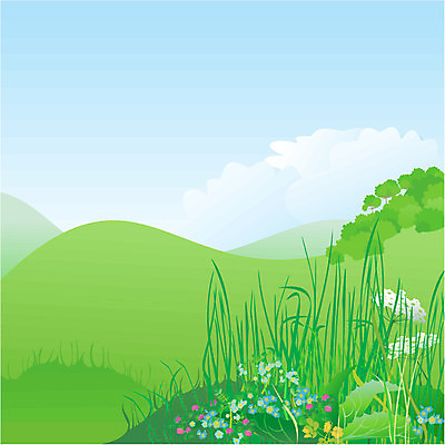 EPS 해외이미지 꽃 백그라운드 일러스트 초록색 파란색 해외202004 해외일러스트 식물 컬러 파일형식 벡터 이미지허브