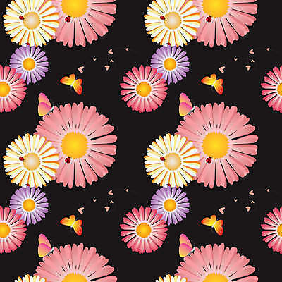 EPS 해외이미지 계절 꽃 분홍색 나비 백그라운드 꽃무늬 패턴 오렌지 일러스트 자연 벽지 추상 그래픽 초록색 컬러풀 노란색 검은색 봄 벚꽃 나뭇가지 데이지 무당벌레 해외202004 해외일러스트 나무 식물 컬러 곤충 무늬 과일 생태계 파일형식 벡터 이미지허브