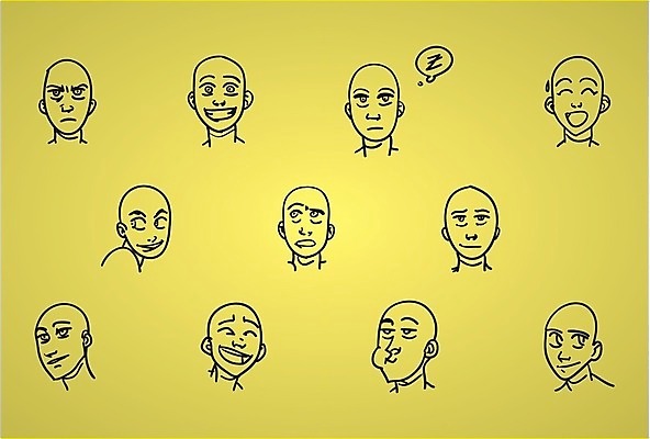 EPS 해외이미지 캐릭터 남자 행복 감정 얼굴 선 생각 일러스트 아이디어 종류 미소 웃음 소년 세트 머리 검은색 표현 유머 낙서 만화 스케치 수집 불안 고민 그림 클립 손그림 캐리커처 혼란 해외202004 해외일러스트 일러캐릭터 어린이 컬러 컨셉 표정 미술 사람 신체부위 파일형식 벡터 이미지허브