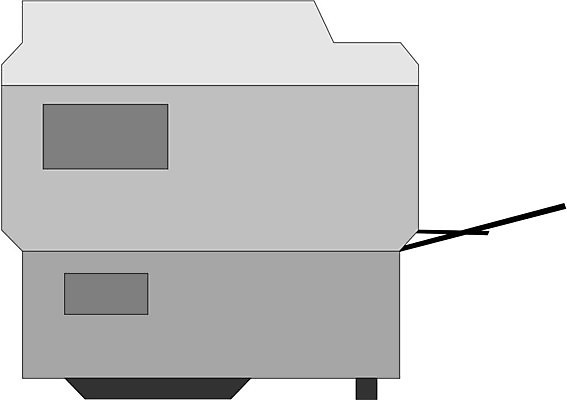 EPS 해외이미지 직업 종이 일러스트 비즈니스 부분 컴퓨터 세트 사무실 장비 공구 업무 당기기 인쇄 책상 문서 운영자 해외202004 해외일러스트 가구 모션 전자제품 도구 작업 파일형식 벡터 이미지허브