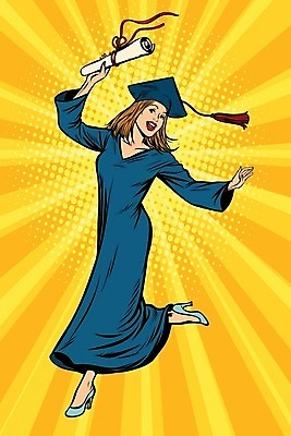 EPS 해외이미지 백인 학생 라이프스타일 여자 교육 행복 일러스트 학사모 졸업 졸업생 한명 들기 성인 점프 기쁨 축하 졸업가운 졸업장 대학교 카툰스타일 성인여자한명만 해외202004 해외일러스트 서양인 모자_잡화 1 감정 컨셉 학교 모션 사람 생활 가운 여자한명만 성인여자만 파일형식 벡터 이미지허브