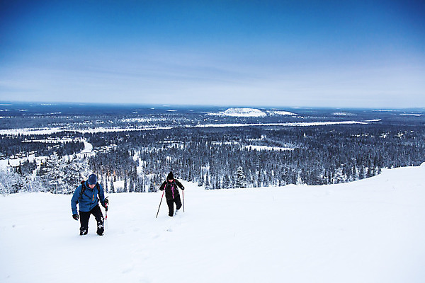 포토 JPG 해외이미지 주간 전신 겨울 산 핀란드 풍경 성인 야외 두명 앞모습 등산 트래킹 하이킹 잡기 숲 오르기 북쪽 오르막 등산스틱 눈내림 성인만 카피스페이스 설산 해외202004 해외포토 자연요소 계절 뷰포인트 모션 레저 눈_날씨 북유럽 사람 공백 방향 등산용품 파일형식 이미지허브