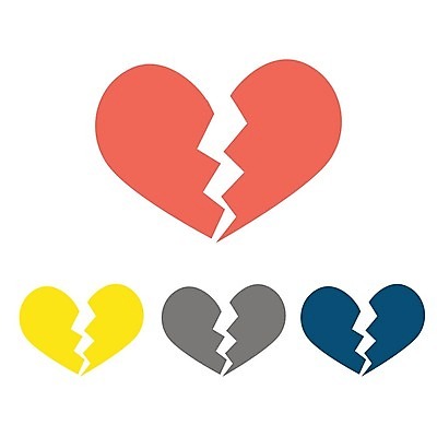 EPS 해외이미지 디자인 행복 일러스트 관계 결혼식 발렌타인데이 건강 사랑 장식 빨간색 파란색 세트 노란색 회색 하트 균열 플랫 심볼 사인 붕괴 고립 깨짐 단절 이혼 해외202004 해외일러스트 모양 감정 컬러 결혼 컨셉 모션 데이이벤트 파일형식 벡터 이미지허브