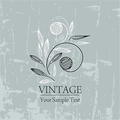 EPS 해외이미지 백그라운드 잎 라인일러스트 일러스트 타이포그라피 사람없음 회색 빈티지 잎줄기 해외202004 해외일러스트 식물 문자 줄기 컬러 컨셉 파일형식 벡터 이미지허브