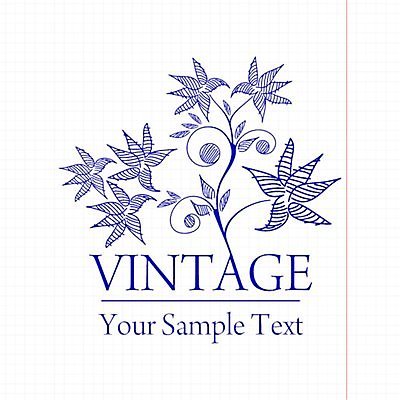 EPS 해외이미지 꽃 백그라운드 잎 라인일러스트 일러스트 타이포그라피 사람없음 파란색 빈티지 모눈종이 잎줄기 해외202004 해외일러스트 식물 문자 종이 줄기 컬러 컨셉 파일형식 벡터 이미지허브