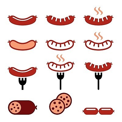 EPS 해외이미지 음식 분홍색 조각 포크 일러스트 따뜻함 육류 돼지고기 요리 컬러풀 갈색 상점 식당 검은색 식사 저녁식사 소고기 최고 뜨거움 소시지 시장 그릴 아침식사 상품 수증기 바비큐 굽기 먹기 심볼 사인 냄새 광택 레시피 고립 살라미 정육점 프랑크푸르트 해외202004 해외일러스트 식기 컬러 식재료 모션 주방용품 독일 도시 가공식품 구이 파일형식 벡터 유럽 생활용품 나라 오브젝트 이미지허브